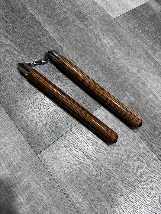 Zebra wood nunchaku