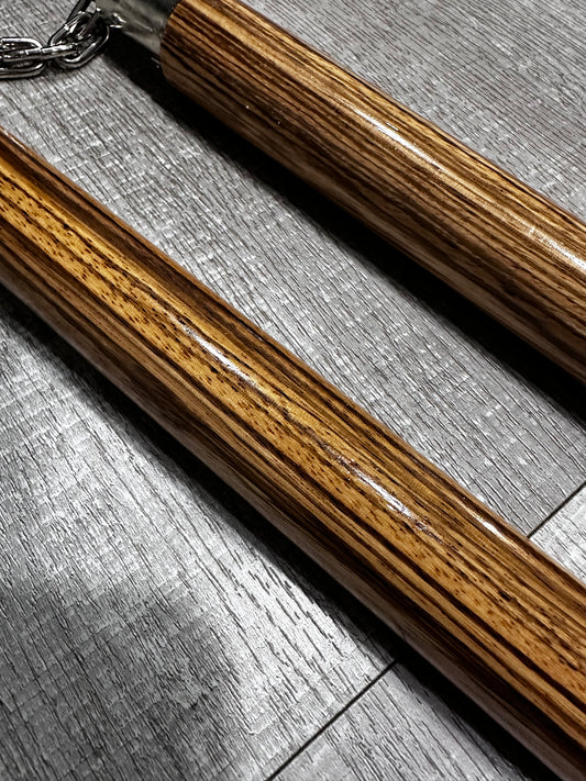 Zebra wood nunchaku