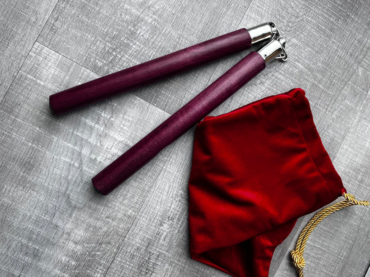 Purpleheart nunchaku