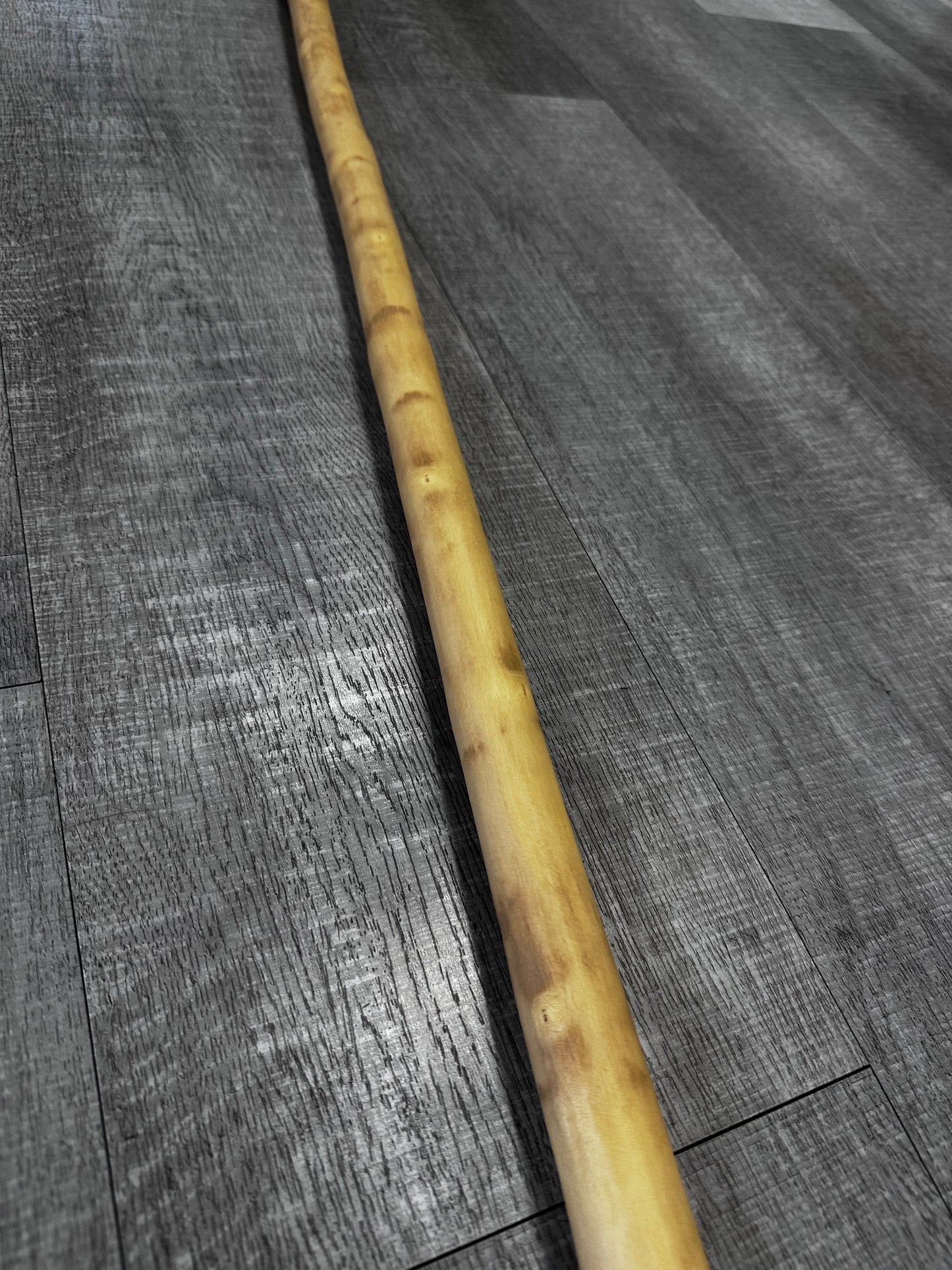 Natural White Wax Bo Staff