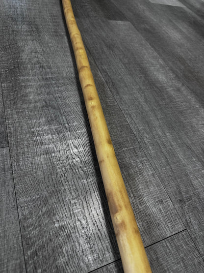 Natural White Wax Bo Staff